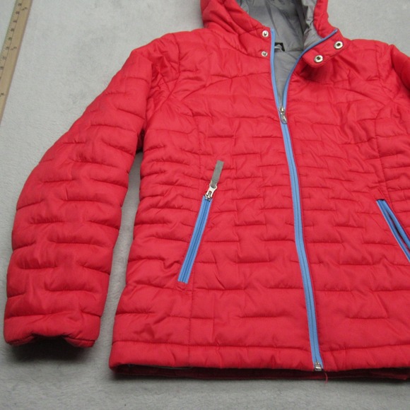 Spyder Jacket Youth Large Fuchsia‎ Edyn Hoody Insulated Snow Zip Quilted Puffer - Picture 8 of 16